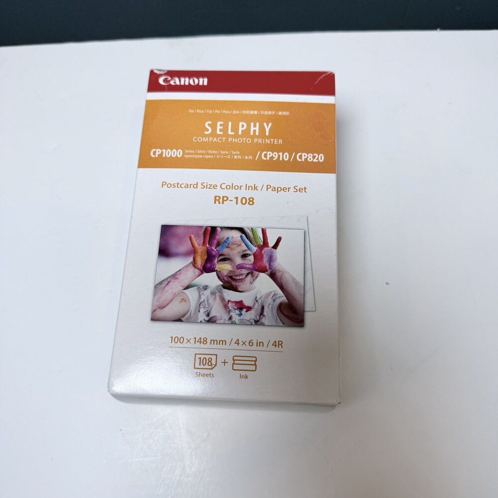 Canon RP-108 Color Ink + Paper Set 8568B001 Selphy CP910 CP820 SEALED NEW✅❤️️✅❤️